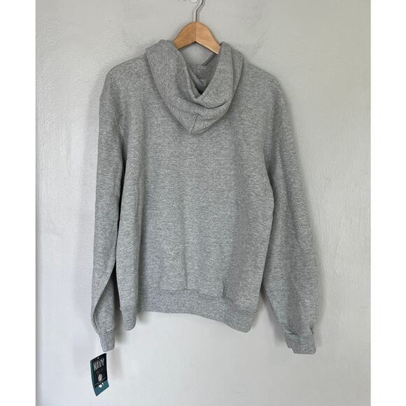 US Navy Fleece Hooded Sweatshirt Hoodie Men's Size M Gray Black Logo Soffee NWT - Picture 3 of 10
